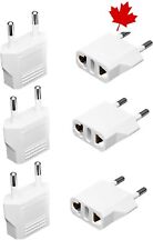 Pack of 6 US/CA to EU Travel Adapters for Universal Power Conversion - Wall O...
