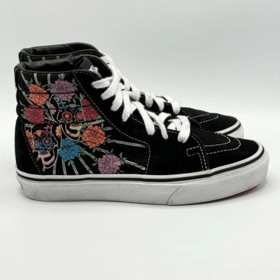 Vans SK8-HI Sugar Skulls Dia De Los Muertos High Top Sneakers - Men US 4 / Women - Image 1 of 4