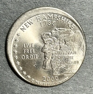 2000 P Washington Quarter New Hampshire Off Center Mint Error - Image 1 of 2
