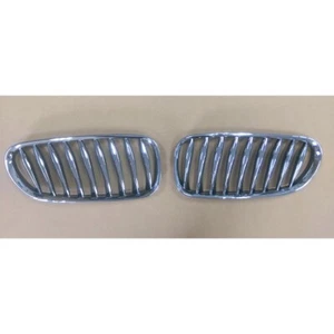 Chrome + Black Front Hood Grille Fits For BMW Z4 E85 E86 Coupe Cabriolet 03-08 - Picture 1 of 7