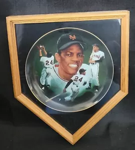 1985 HACKETT AMERICAN WILLIE MAYS SIGNED AUTO PLATE 6/660 HOF - Picture 1 of 3