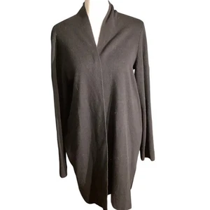 Eileen Fisher schwarze Strickjacke Damen Gr. M - Wolle, Langarm, minimalistisch - Bild 1 von 7
