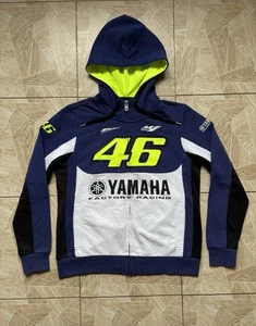 Very Rare Yamaha Factory Racing VR46 Valentino Rossi Full Zip-Up Hoodie Size M - Picture 1 of 14