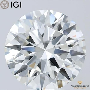 Everyday Glam 5.00 Ct. Round Diamond Lab Grown CVD IGI Certified H VVS2 Clarity - Picture 1 of 9