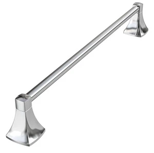 18 Inch Chrome Towel Bar Rack for Bathroom Kitchen Hand Holder Dish Cloths - Picture 1 of 6