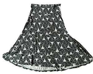 Lularoe XL Geo Skirt New Black White Gray - Picture 1 of 11