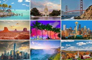 Postkarten USA  Amerika Bilder Fotos New York Miami Washington San Francisco - Picture 1 of 10