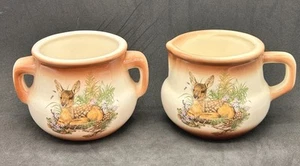 Juego de crema y azúcar cervatillo bosque cottagecore cabaña animal ciervo - Imagen 1 de 8