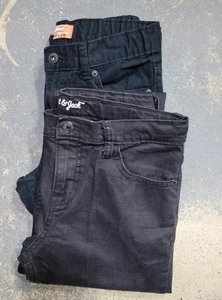 Lot of 2 Boys Black Jeans Old Navy Cat & Jack Straight Leg Size 14 Skinny Bundle - Picture 1 of 14