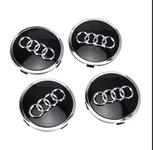 Alloy Wheel Wheel Centre Cap Hub x4 Black 69mm Audi Models 4B0601170A - Picture 1 of 1