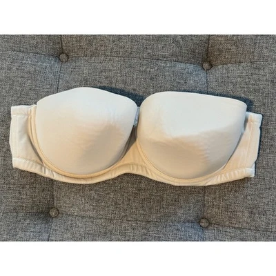 Cacique Strapless Bra Size 40C Beige Padded Convertible Comfortable - Image 1 of 4