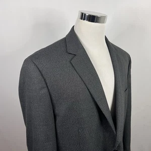 IZOD 48R Sport Coat Gray Knit Poly Rayon Blend Two Button Lined Double Vented - Picture 1 of 8