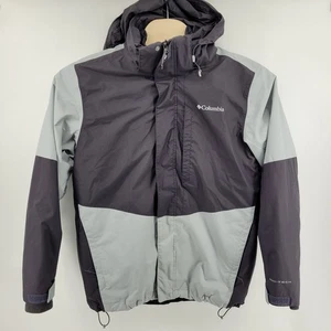 Columbia Interchange Giacca Uomo Grande Grigio Nero Cappotto Leggero con Cappuccio - Foto 1 di 10