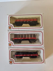 3x Bachmann HO Old West/Old Time Gondola freight cars, Boxed Mint - Picture 1 of 9