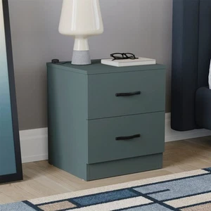 Vida Designs Riano 2 Drawer Bedside Chest Cabinet Storage Furniture Green - Picture 1 of 9