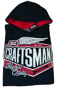 Sudadera con capucha pulóver de manga larga negra y roja Craftman para hombre talla XL nueva con etiquetas - Imagen 1 de 5
