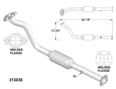 Convertidor catalítico para Oldsmobile Cutlass Supreme 1994-1996 3,1 L V6 GAS OHV Foto 1 de 2
