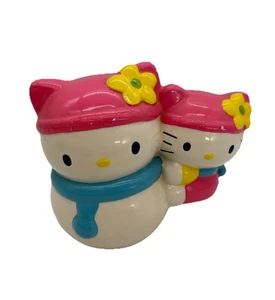 Vintage 2002 Y2K Sanrio Hello Kitty Snowman Ceramic 7” Piggy Coin Bank RARE - Picture 1 of 8