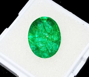5.80 Ct Natural Emerald Certified Loose Gemstone With Free Shipping - Picture 1 of 6