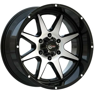 (4) RT800 20" 20x10 Black Wheels Rims Set 6x139.7 6x5.5 Fits Chevy GMC Toyota H3 - Picture 1 of 3
