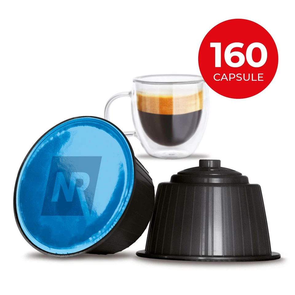 NERORISTRETTO 160 Capsule Cialde Caffe Compatibili NESCAFE DOLCE GUSTO miscela DECAFFEINATO