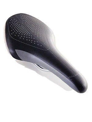 VELO Bicycle Saddle, Dual Density Base, MTB Road Seat 138mm Wide Black/Grey - Image 1 of 4