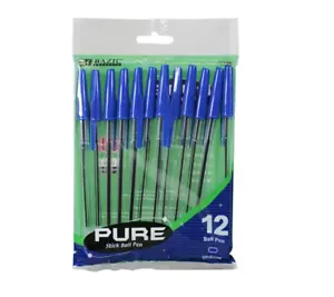 BALLPOINT PENS BIROS 12 PEN PACK BLUE 1.0 MM BLUE WRITING PENS | HYT - Picture 1 of 3