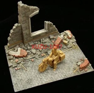 1/35 Small European Rubble Resin Diorama Base (no Figure and Vehicle) Unpainted - Photo 1 sur 6