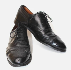 Jones Bootmaker Tabor Oxford Brogues Bench Made Black Leather Shoes UK 9 - Picture 1 of 13