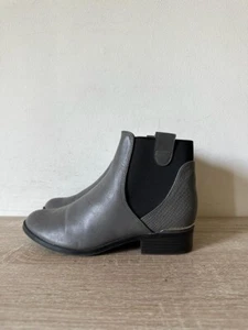 NEW LOOK Ladies/Women's Grey Leather Chelsea Pull On Boots UK(4)EU(37) OLS-BT013 - Picture 1 of 8