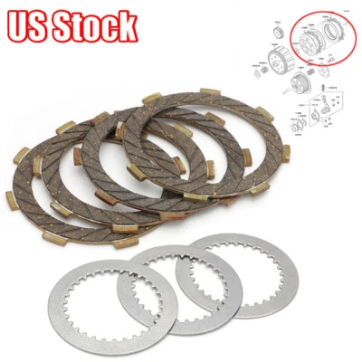 7x Clutch Friction Steel Plates For Kawasaki KM100A KH100 KE100 KD80 MINI 80-90 - Изображение 1 из 4