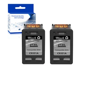 2 cartuchos de tinta negra PK 21XL C9351A compatibles con impresora HP PSC serie 1410 - Imagen 1 de 1
