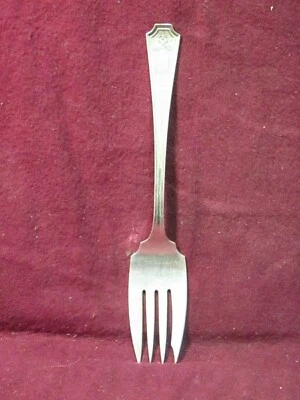 Garfo de salada gravado Sterling Durgin FAIRFAX 6 1/8" 28g Mono R - Imagem 1 de 4