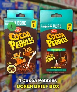 Boxer/Briefs Cocoa Pebbles Swag Hombre’s Grande Cereal Pasillo Colección 1 Caja Nuevo - Imagen 1 de 2