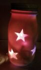 Lampe de pot Mason éclairée multicolore avec étoiles
