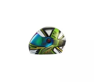 SB-41 Ares Stroks Glossy Black With Yamaha Green Full Face L Size 600mm - Picture 1 of 2