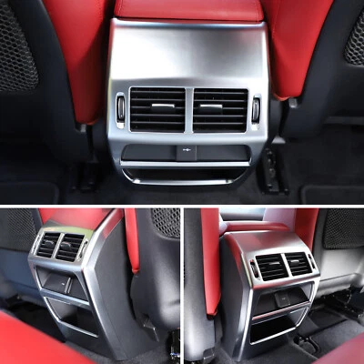 Cubierta de moldura de panel antipatadas de salida de aire trasero ABS plateada para Jaguar E-PACE 2018-23 Foto 1 de 4