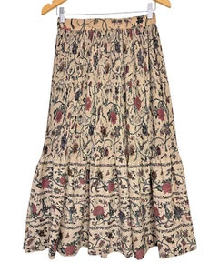 Vintage 70s Krist Gudnason Midi Pleated Skirt 28” waist 32” long prairie cottage - Picture 1 of 11