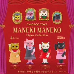 CHICACO TOYA Maneki Maneko Miniature Figure Collection 4pc Blind Box Set - Picture 1 of 13