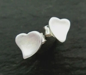 925 Sterlingsilber Unikat Ohrstecker Ohrringe Herz O381 - Bild 1 von 5