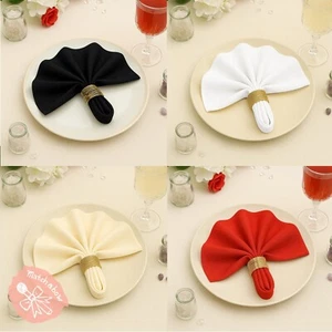 Servilletas de poliéster 24 piezas 17""x17"" paño de cena, servilletas de tela, servilletas lavables - Imagen 1 de 11
