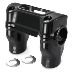 2" Motorcycle Handlebar Riser 1 1/4" Bar Clamp for Harley Softail Dyna Touring - Foto 1 di 15
