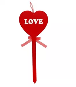 Valentine's Day Wooden Heart-Shaped Lawn Sign 20 In Tall Seasonal Romantic - Picture 1 of 1