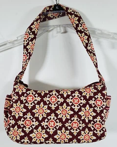 Vera Bradley 2006 nicht mehr produziert MEDALLION WEINROT kleine HOBO BAG Handtasche - Bild 1 von 12