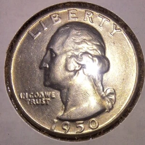 1950-D/S OMM Washington Quarter ERROR - Picture 1 of 7