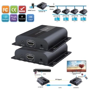 Lo último Extensor HDMI LKV383 con Convertidor IR 1080P Sobre Lan RJ45 Cat5/6 HASTA 120M - Imagen 1 de 10