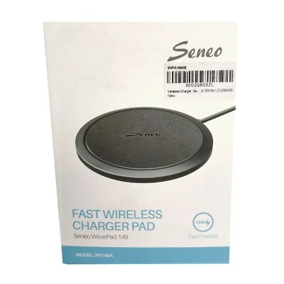 Cargador inalámbrico Seneo almohadilla de carga compatible para teléfono celular Samsung iPhone Foto 1 de 4
