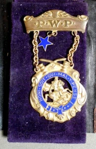 Insignia B207: Orden de San Jorge, P.W.P. Pin Bar, con nombre - Alfred Stroud #123 engr - Imagen 1 de 3