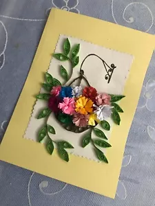 Quilling Cards-Handmade Quilled Paper Greeting Card, Happy Birthday, Best wishes - Picture 1 of 6
