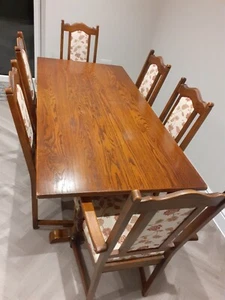 Old Charm Used Dining Table And Chairs | Old Charm Used Dining Table Set - Picture 1 of 10